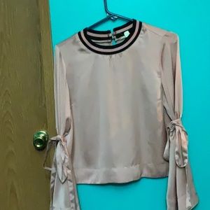 Pink and black blouse